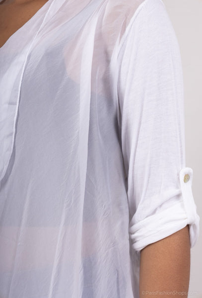 Crop Silk Cardigan - Italian