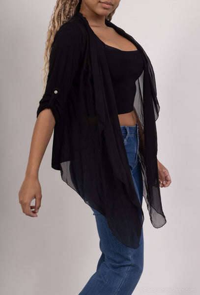 Crop Silk Cardigan - Italian