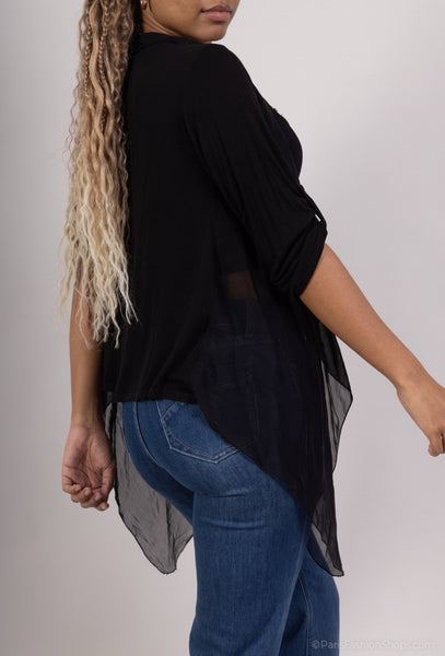 Crop Silk Cardigan - Italian