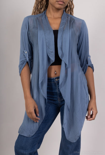 Crop Silk Cardigan - Italian