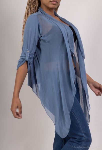 Crop Silk Cardigan - Italian