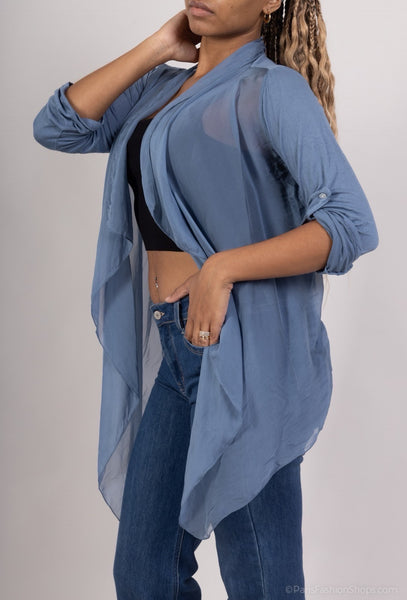 Crop Silk Cardigan - Italian