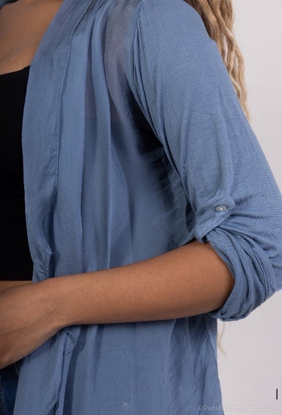 Crop Silk Cardigan - Italian