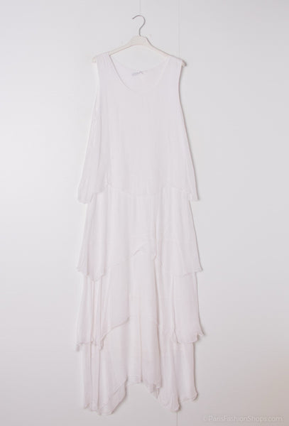 Long Layered Silk Dress - Italian