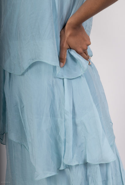 Long Layered Silk Dress - Italian