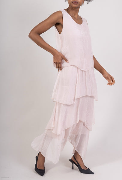 Long Layered Silk Dress - Italian