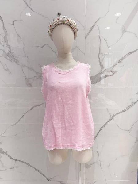 Sleeveless Linen Top