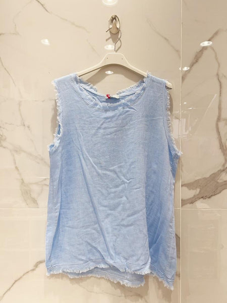 Sleeveless Linen Top