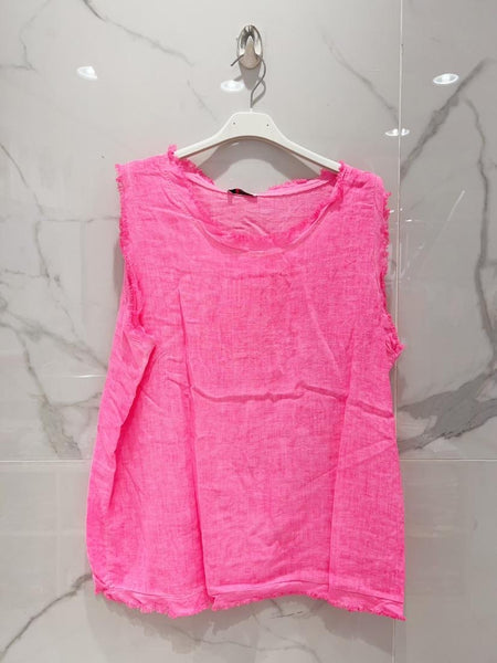 Sleeveless Linen Top