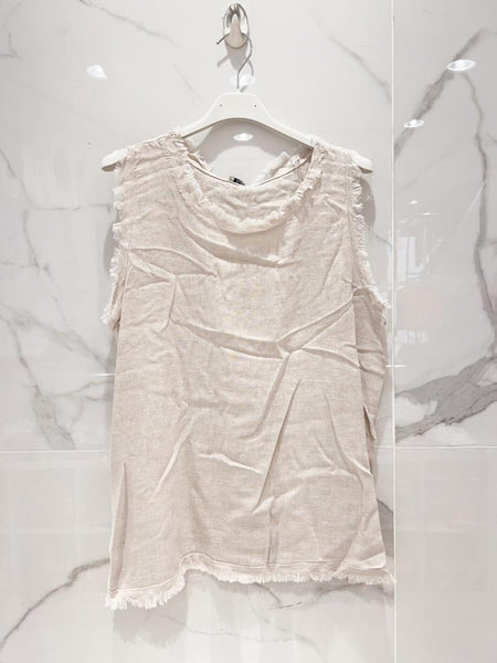 Sleeveless Linen Top