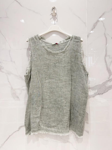 Sleeveless Linen Top