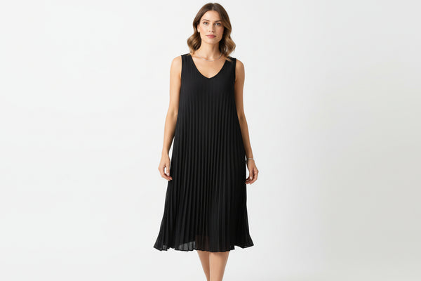 Sleeveless Pleat Dress