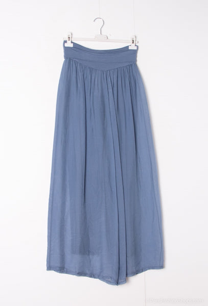Wide Leg Silk Pants - Italian