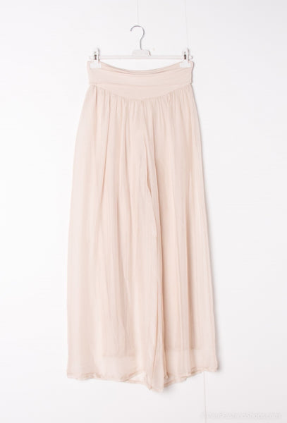 Wide Leg Silk Pants - Italian