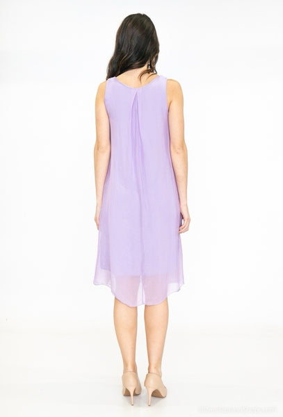 Sleeveless Silk Dress - Italian
