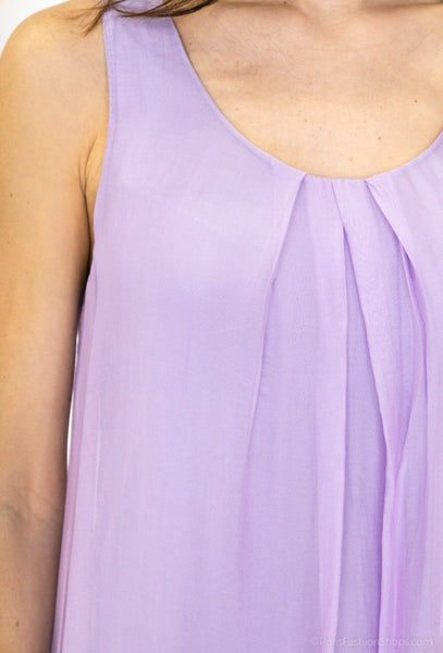 Sleeveless Silk Dress - Italian