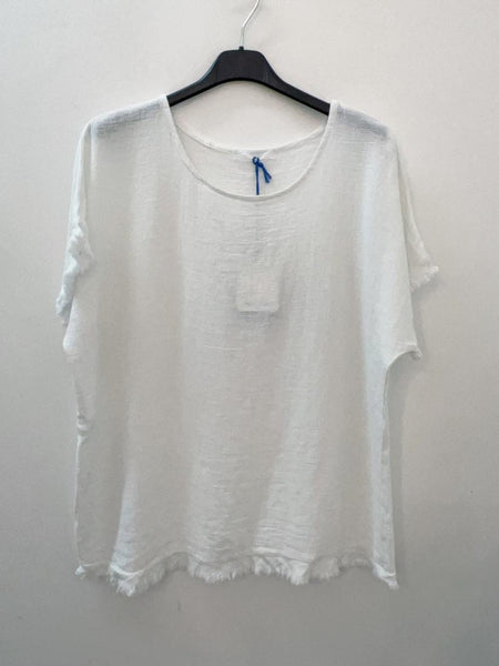 Linen/Cotton Mix Top - Italian