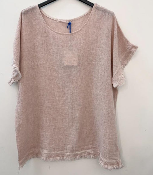 Linen/Cotton Mix Top - Italian