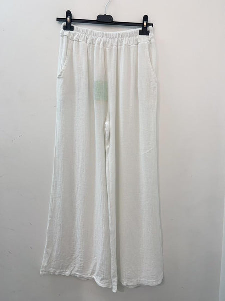 Linen/Cotton Mix Pants - Italian