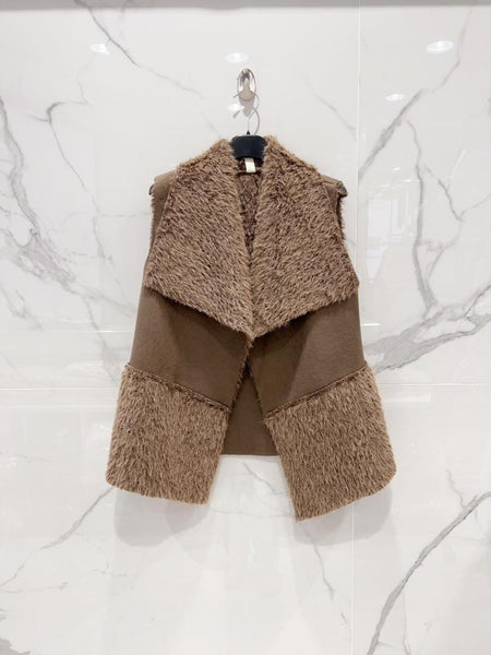 Short Fur Mix Vest