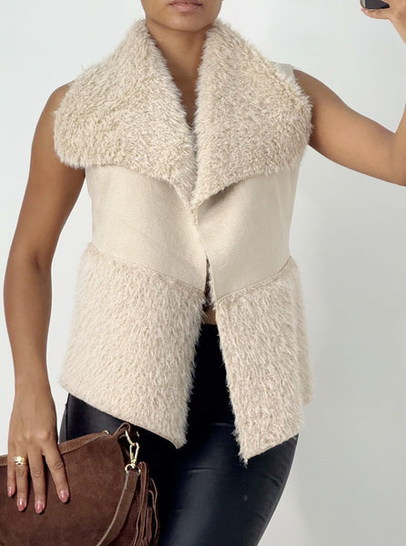 Short Fur Mix Vest