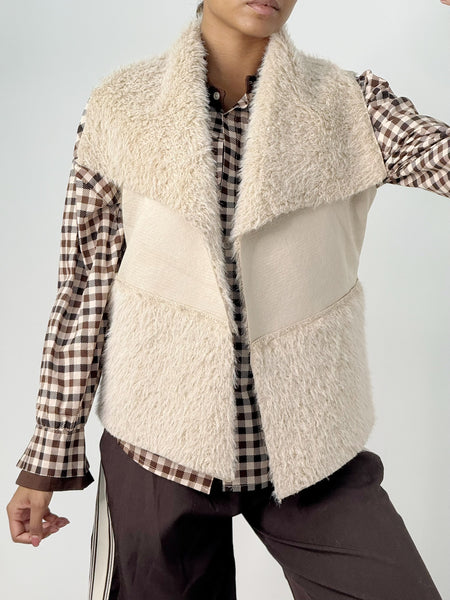 Short Fur Mix Vest