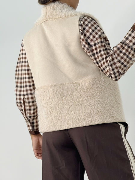 Short Fur Mix Vest
