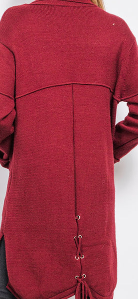 3/4 Cardigan With Front Pockets