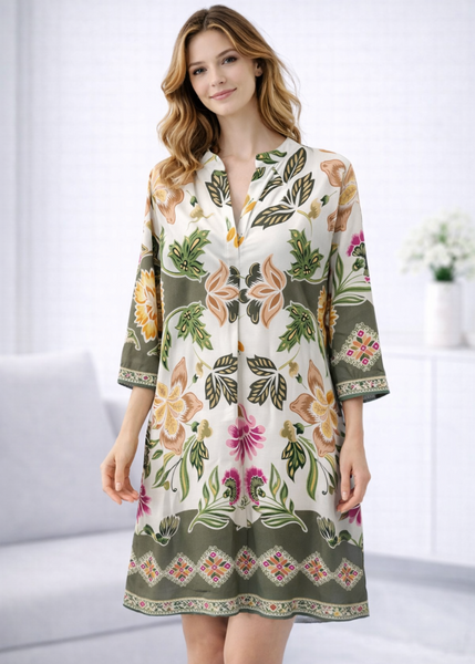 Long Sleeve Print Dress