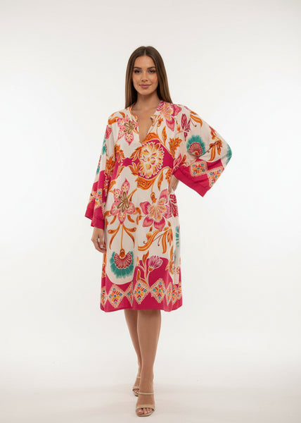 Long Sleeve Print Dress