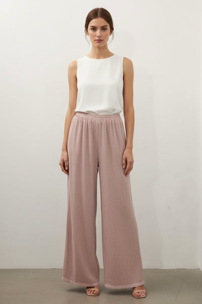 Linen/Cotton Mix Pants - Italian