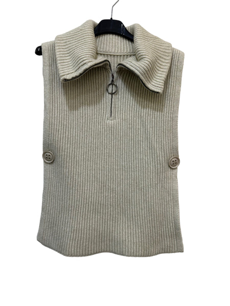 Zip Detail Knit Vest