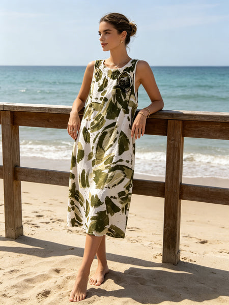 Sleeveless Print Dress