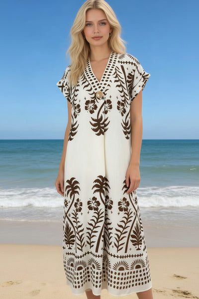 Short Sleeve Print Dress