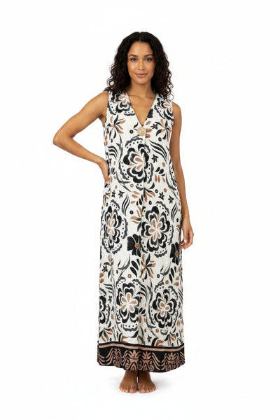 Sleeveless Print Dress