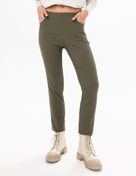 Pull-On Slim Crop Pants