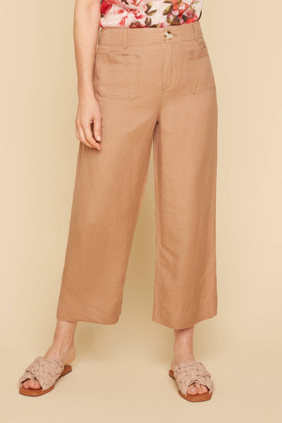 Linen Pull-On Culottes