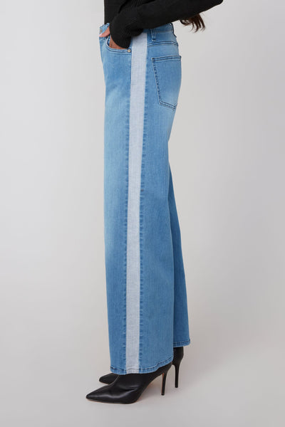 Cropped Wide Leg Denim Pants
