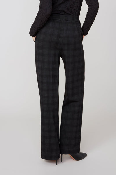 Plaid Straight Leg Pants