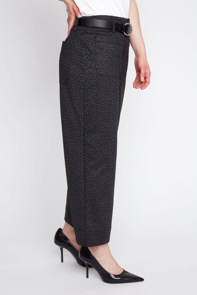 Cropped Leopard Print Pants