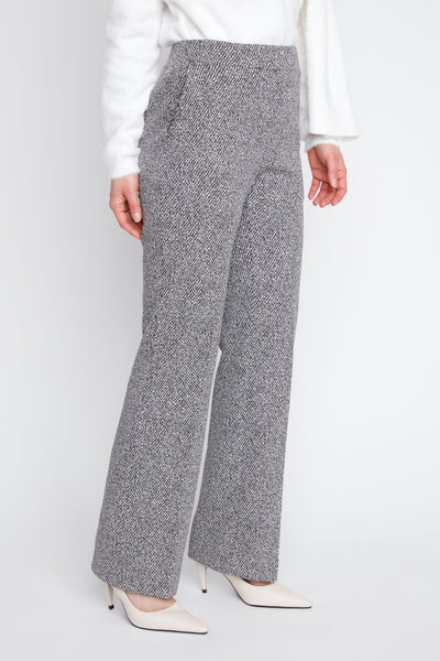 Pull-On Jacquard Knit Pants