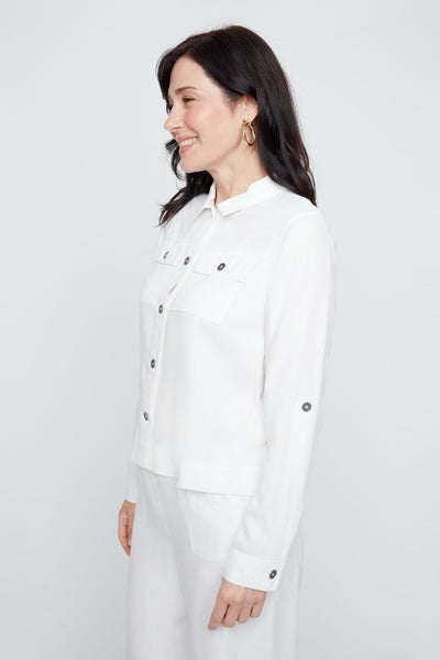 Button Front Tencel Jacket