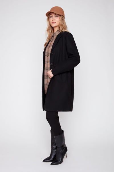 Long Sleeve Coat With Raw Edges