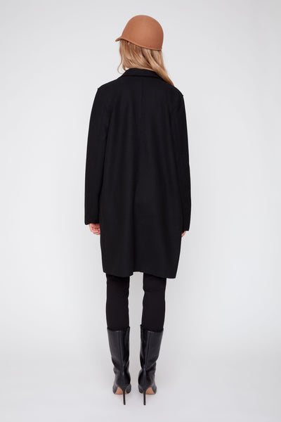 Long Sleeve Coat With Raw Edges