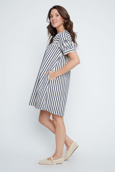 Short Sleeve Stripe Dress