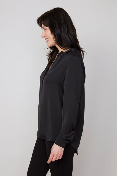 Long Sleeve Lux Silky Blouse