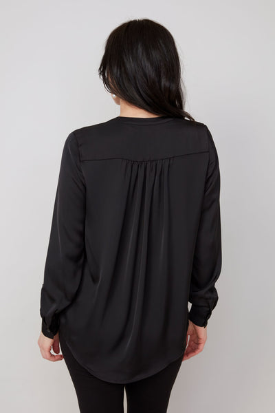 Long Sleeve Lux Silky Blouse