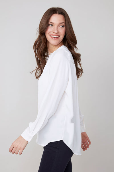 Long Sleeve Lux Silky Blouse