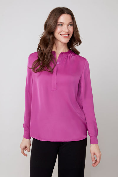 Long Sleeve Lux Silky Blouse