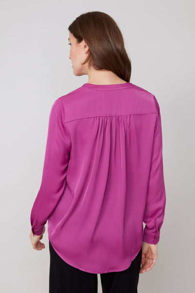 Long Sleeve Lux Silky Blouse